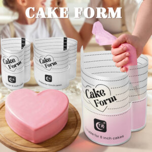 TX Adjustable Heart-shaped Cake Ring Mold | 6/8/10 Inch Universal | Food-Grade PP Mousse Ring | Baking Tool for Beginners