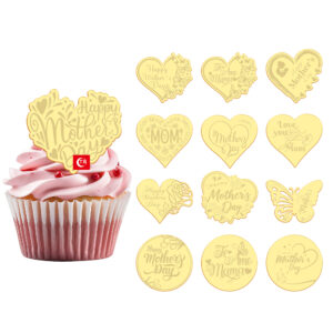 other's Day gold mirror acrylic cake decoration ornament hollowed out heart-shaped butterfly ceremonial cake insert
