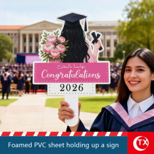 TX 2026 Graduation Party Decor Handheld Sign (15.36*10.23in), Photo Prop