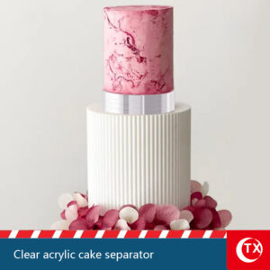Clear Acrylic Cake Separator, Cake Tier Separator | Transparent Reusable Cake Layer Divider with Polished Edges for Floating Tier Effect, Suitable for Multi-Tier Wedding/Birthday/Fondant Cakes, Home & Professional Baking