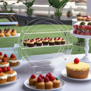 Transparent Acrylic Round Dessert Stand Multi-layer Cupcake Display Stand Wedding Party Tea Break Snack Stand Detachable