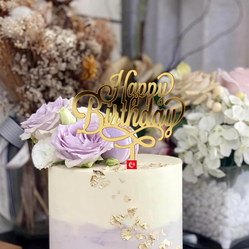 Gold Acrylic Birthday Cake Topper 40/50/60/80 Age Number Style Universal Happy Birthday Topper Party Decoration - Image 4