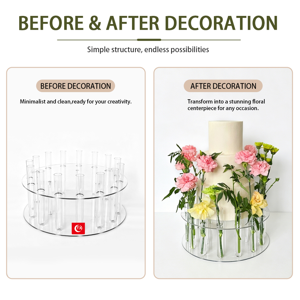 Clear Acrylic Cake Separator, Cake Tier Separator | Transparent Reusable Cake Layer Divider with Polished Edges for Floating Tier Effect, Suitable for Multi-Tier Wedding/Birthday/Fondant Cakes, Home & Professional Baking - Image 6
