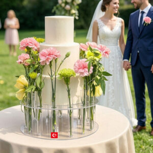 Clear Acrylic Cake Separator, Cake Tier Separator | Transparent Reusable Cake Layer Divider with Polished Edges for Floating Tier Effect, Suitable for Multi-Tier Wedding/Birthday/Fondant Cakes, Home & Professional Baking