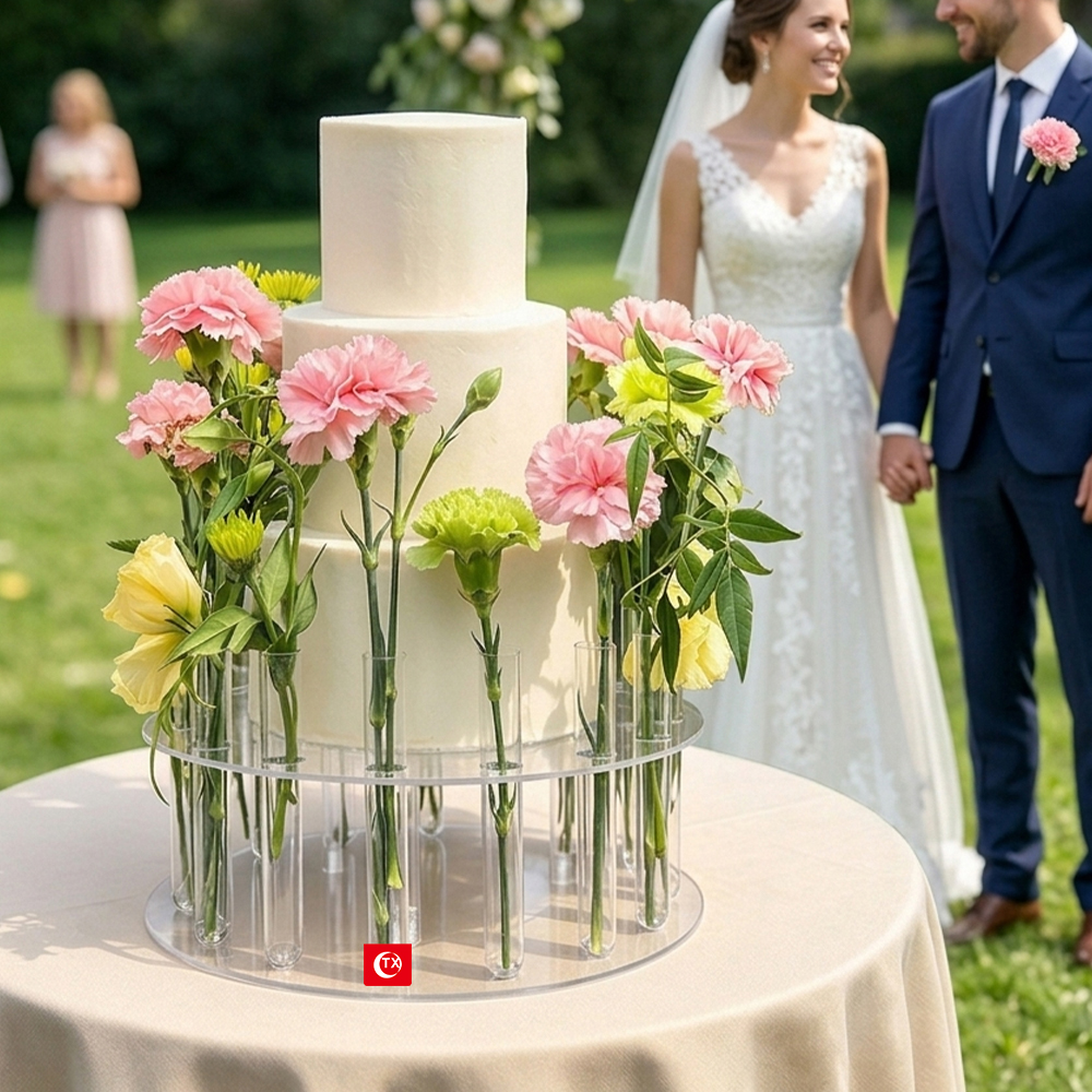 Clear Acrylic Cake Separator, Cake Tier Separator | Transparent Reusable Cake Layer Divider with Polished Edges for Floating Tier Effect, Suitable for Multi-Tier Wedding/Birthday/Fondant Cakes, Home & Professional Baking