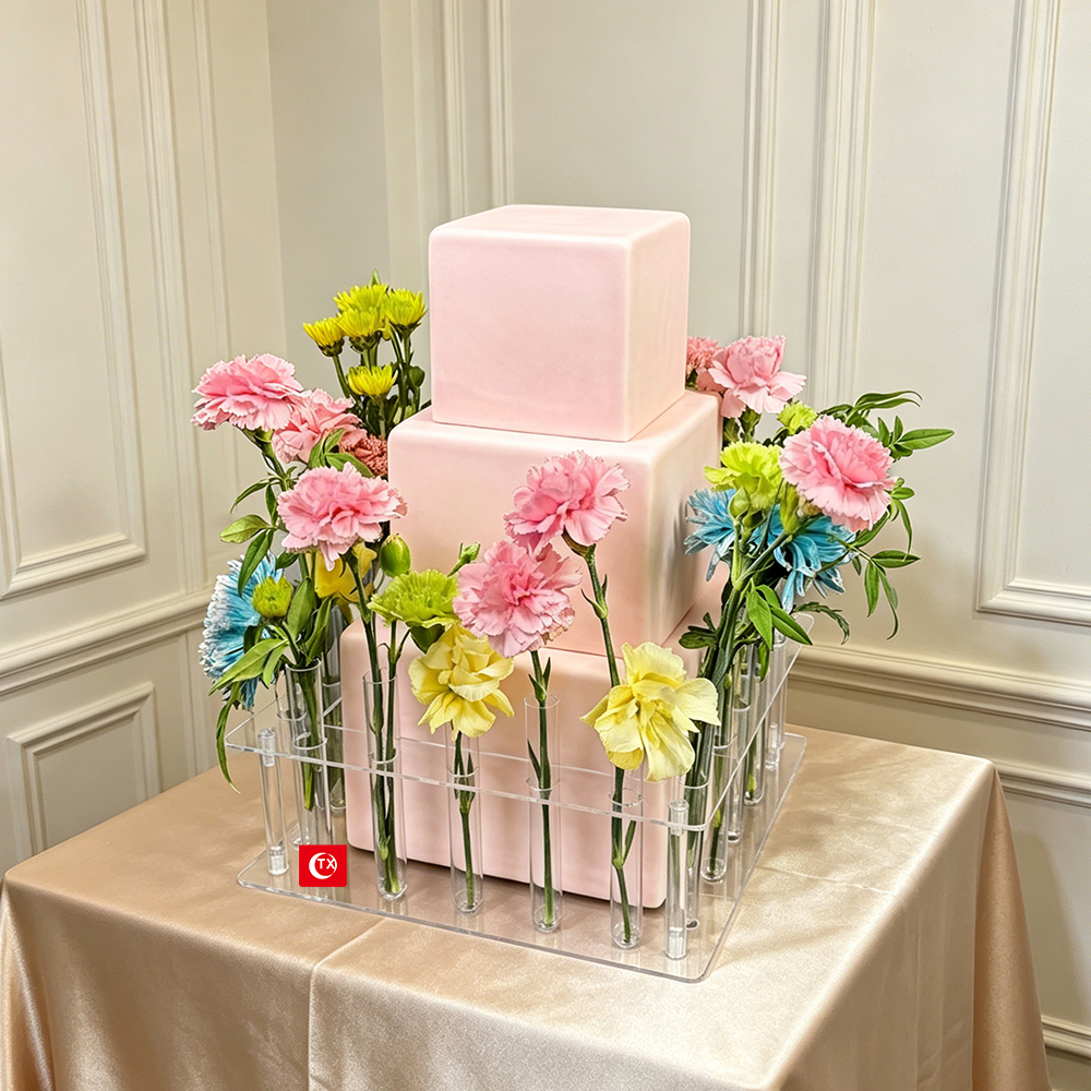 Clear Acrylic Cake Separator, Cake Tier Separator | Transparent Reusable Cake Layer Divider with Polished Edges for Floating Tier Effect, Suitable for Multi-Tier Wedding/Birthday/Fondant Cakes, Home & Professional Baking - Image 3